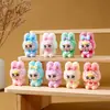 Conejo de Peluche Lindo con Lazo Adorno DIY Llavero Regalo Decoración para Escritorio Transmisión en Vivo Venta al por Mayor