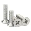 Fabricante Original Tornillos de Acero Inoxidable 201 Cabeza Avellanada Phillips M2-M12 Gb819 Tornillos de Máquina Phillips Cabeza Plana