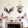 Nueva Decoración Colgante de Madera 2D de Águila Voladora del Día de la Independencia para Puerta y Ventana, Decoración de Pared para Atmósfera Festiva