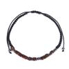 Popular Corda Trançada de Nylon Código Musgo Ímã Preto Ferro Pedra Pulseira Trançada Espaçador Lasca de Madeira Pulseira com Contas Magnéticas Pulseira