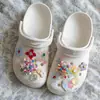 Encanto de flor de cuentas estilo coreano de alta gama para zapato Accesorios Crocs Hebilla de zapato Decoración dulce juvenil Desmontable