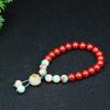 Pulsera Cyber Celebrity Cinabrio para mujer, pulsera de garra de gato Bodhi de arena imperial natural, linda pulsera de arena de Rejalgar de moda de mano