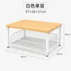 Estante de almacenamiento de escritorio multicapa de madera maciza, organizador de mesa de comedor, soporte multifuncional para microondas y cafetera en la encimera de la cocina