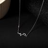 Colar Heartbeat Lightning Feminino 2022 Novo Design de Nicho da Moda Sense Advanced Light Luxo Cruz Colar Jóias