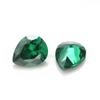 Gema Artificial Forma de Pera Zirconio Verde Cara de Piedra Desnuda Zirconio Verde Forma de Gota Cz Gema Esmeralda Sintética