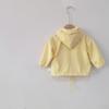 Sudadera con capucha informal de estilo coreano para niños y niñas, chaqueta de manga larga de colores brillantes para otoño