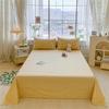 Sábana de Algodón Estilo Ins de Una Pieza 100% Algodón Edredón Estampado de Dibujos Animados Dormitorio de Estudiantes Juego de Cama de Tres Piezas