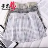 Cuecas Boxers Masculinas Huajielong Tamanho Grande Algodão Cintura Média Respiráveis Estampadas Xadrez Suave Venda por Atacado