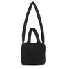 2024 Nova Bolsa de Algodão Feminina Simples e Macia Quadrada Bolsa Crossbody Bolsa de Mão Elegante Bolsa Quadrada Pequena Bolsa Elegante