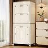 Caja de Almacenamiento de Ropa con Tapa Abatible Hogar Gran Capacidad Caja de Almacenamiento Plegable Extra Grande Ropa de Temporada Edredón Gabinete de Almacenamiento