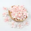 Flores de Seda de Begonia, Flores Artificiales, Coronas de Flores Hechas a Mano para Manualidades, Flores Decorativas para Pasadores, Cabezas de Flores de Cinco Pétalos