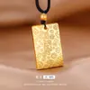 Collar de cuerda negra con colgante de gato de la suerte Jiyan estilo étnico estilo nacional de oro francés Ping An Xile Jiyan collar tejido