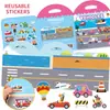 Libro Silencioso Transfronterizo Libro de Pegatinas Reutilizables Libro de Pegatinas de Dibujos Animados para Niños de 3 Años Pegatina de Gelatina Princesa Navidad Juguete Educativo