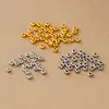 Plata pura s925 2mm cubos cuadrados de plata cubos sueltos geométricos cuadrados accesorios para pulsera de perlas DIY collar