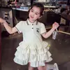 Vestido de Niña Verano 2026 Nuevo Estilo Estilo Academia Infantil Cuello Polo Vestido de Princesa Atuendo de Verano para Niñas Mayores Vestido de Pastel