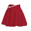 Falda Corta Deportiva Casual Transfronteriza Btee para Mujer, Falda de Tenis Cruzada de Cintura en V Adelgazante, Falda Corta Deportiva de Exterior de Empalme para Yoga