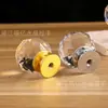 Manija de cristal geométrico de alta gama, elegante, simple, práctica, manija transparente de un solo agujero, material accesorio decorativo para herrajes de muebles