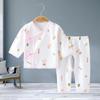 Ropa Heshang para recién nacido algodón primavera y verano ropa de bebé recién nacido traje clase A 0-3-Junio pijama para bebé conjunto de dos piezas