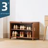 Gabinete para Zapatos de Mimbre Sintético Ft Hogareño Gran Capacidad Calentado Puerta de Entrada Gabinete de Entrada Gabinete de Almacenamiento Interior Simple Moderno Transparente
