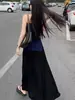 Nova Saia Longa de Modal Fluida que Chega aos Tornozelos, Cintura Alta, Emagrecedora, Saia Feminina Super Longa para o Verão