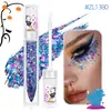 Joyería de Arcilla Suave Maquillaje Transfronterizo Carnaval Festivo Brillo Corporal Colorido Lentejuelas Gel Maquillaje Facial de Sirena