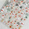 Novos Adesivos para Unhas de Papai Noel com Atmosfera Natalina de Inverno, Planos, Fofos, DIY, Naturais