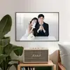 Enquadramento de foto de casamento montado na parede moldura de foto borda estreita personalizado estúdio cabeceira foto de casamento retrato de família crianças 3648