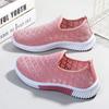 Primavera e Verão Esportes Femininos Respirável Malha Casual Tênis Plataforma Walking Shoes Soft Sole Sapatos Confortáveis Lace-up