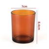 Copo de vela de aromaterapia fosco, copo de vela de vidro bronzeador faça você mesmo, jarra de vidro colorido, garrafa de vela transparente, atacado