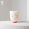 Taza Maestra de Cerámica Moji Jade Rosa Barro Diseño Pintado a Mano Flor de Durazno Set de Té Kung Fu Artículos para el Hogar Taza de Té Taza de Té