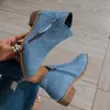 Botas Martin de Tacón Bajo Nuevas Invierno 2026, Talla Grande 43, Botas de Moda para Mujer con Cremallera Lateral, Botines Transfronterizos para Amazon