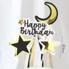 Decoración de pastel tipo enchufe estrella colección de enchufes decoración de pastel Estrella Dorada Azul Rosa Negra decoración de tarjeta estrella