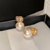 Brincos Grandes de Pérola com Zircônia Branca Australiana Cinza de Cânhamo Shijia Zhenduo para Mulheres, Brincos de Luxo Leve de Nicho High-End para Outono e Inverno