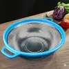Cesta de plástico binaural com furos densos e bordas, cesta de peneira de drenagem de aço inoxidável, cesta de plástico binaural com furos densos, cesta de arroz para cozinha, drenagem de vegetais e lavagem