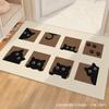 Alfombra de Baño con Dibujos Animados, Alfombra Absorbente para Puerta de Baño, Antideslizante, Secado Rápido, Resistente a Manchas y Fácil de Cuidar, Alfombra de Piso de Lodo Diatomeas al por Mayor