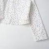 Transfronterizo Aliexpress 2026 Primavera Nuevo Moda Europea y Americana Chaqueta Elegante de Manga Larga con Cuello Redondo de Lunares Ceñida a la Cintura 0250071