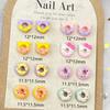 Comida fofa jogar rosquinha Dos desenhos animados Nail Art Jóias Rosto Brilhante Estéreo Macaron Cor Urso DIY Desgaste Acessórios de armadura