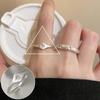 Anillo Ancho Mate Estilo Minimalista Fresco para Mujer, Diseño de Moda, Anillo Abierto Exquisito y Versátil, Anillo para Dedo Índice
