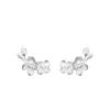 Pendientes de flor de cerezo de plata S999 con forma de poste de plata esterlina para dormir, elegantes pendientes de estilo nacional, nuevas joyas chinas para las orejas.
