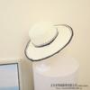 Sombrero de Paja Clásico de Perlas Hepburn para Niños Verano Nuevo Ala Grande Sombrilla Protector Solar Niñas Sombrilla Playa Bebé Sombrero de Paja