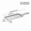 Plato Rectangular de Acero Inoxidable Coreano con Asa Plato Dorado para Barbacoa Fondo Plano Plato para Carne Plato para Bistec Occidental Comercial