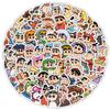 100 bonito dos desenhos animados giz de cera pequeno novo graffiti adesivos super bonito decorativo telefone móvel à prova d' água pequenos adesivos