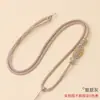 Nuevo Cordón de Collar Estilo Chino Tejido a Mano Patrón de Diamante Colgante de Flor de Jade Cordón para Colgar en el Cuello Cadena para Suéter de Jade Hetian Ágata Nan Hong