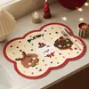 Tapete Drenante de Cuero Absorbente de Agua para Encimera de Cocina, Tapete Aislante de Calor Anti-Quemaduras para Tazas de Café, Estéticamente Agradable y Fácil de Limpiar, Tapete de Mesa de Comedor Estilo Dibujos Animados