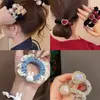 Nova Coleção Coreana de Scrunchies Plissados de Renda com um Toque de Luxo, Acessório de Prendedor de Cabelo Simples e Moderno com um Toque de Elegância