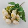 Buquê de Flor Artificial Camélia de Concubina Imperial Decoração de Guia de Caminho de Flores para Mão de Noiva Arranjo de Flores de Casamento Falso Ornatos Flor de Seda Atacado