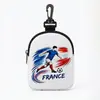 Cartera de Monedas Impresa para la Copa Mundial 2026 Bolsa de Almacenamiento para Cable de Datos y Auriculares con Llavero de Hebilla Bolsa de Almacenamiento