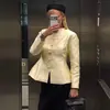 Moda Popular para Mujer de Alta Gama Estilo Chino Nuevo Elegante Chaqueta Abotonada Popular en Aliexpress Europeo y Americano Transfronterizo