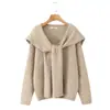 Nuevo Otoño Estilo Francés Perezoso Múltiples Formas de Usar Chal Conjunto de Dos Piezas Suéter Moda Suelto Jersey Tejido Mujer
