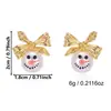 Novos Brincos de Festival de Natal Borla Pérola Estrela Strass Veado Bengala Doce Nicho Versátil Brincos de Tarraxa